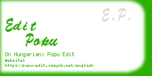 edit popu business card